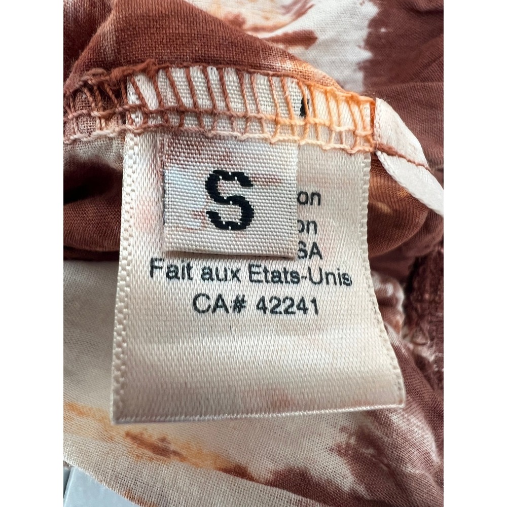 Stark X Brown Orange Tie Dye Strapless Tube Top Small S Boho Festival Coastal - Picture 6 of 10